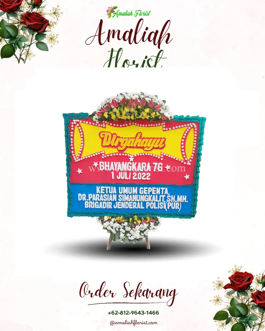 Papan Bunga HUT Ulang Tahun Mamberamo Raya